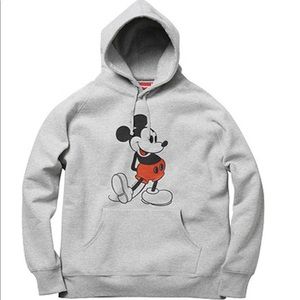 PADS RARE Micky mouse x supreme hoodie size small